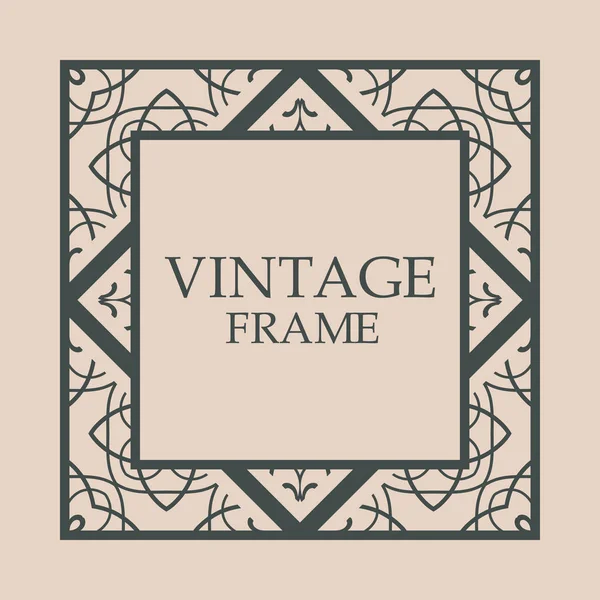 Retro ornamental frame — Stock Vector