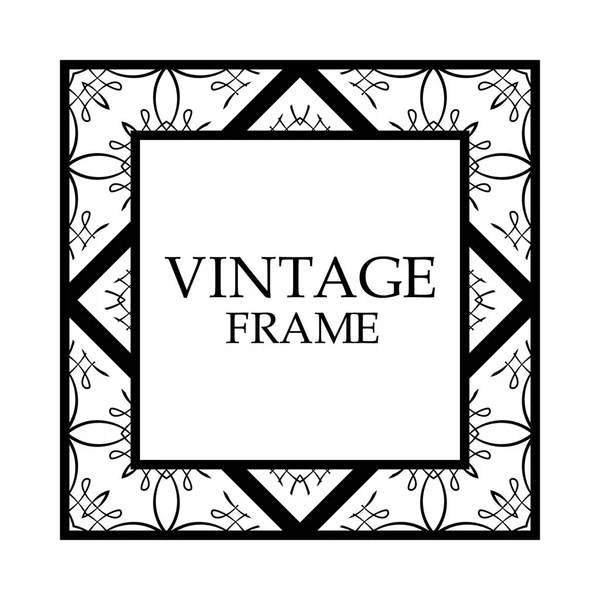 Quadro ornamental retro —  Vetores de Stock