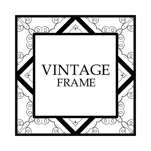 Quadro ornamental retro —  Vetores de Stock