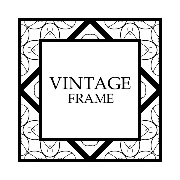 Quadro ornamental retro —  Vetores de Stock