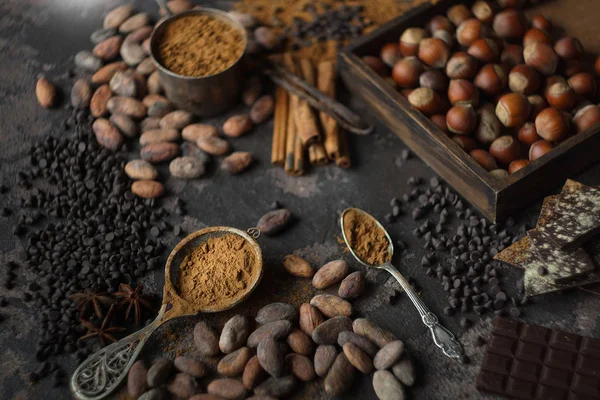 Kakaó és Nut mix — Stock Fotó