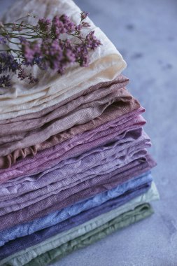 Natural hand-dyed fabrics clipart
