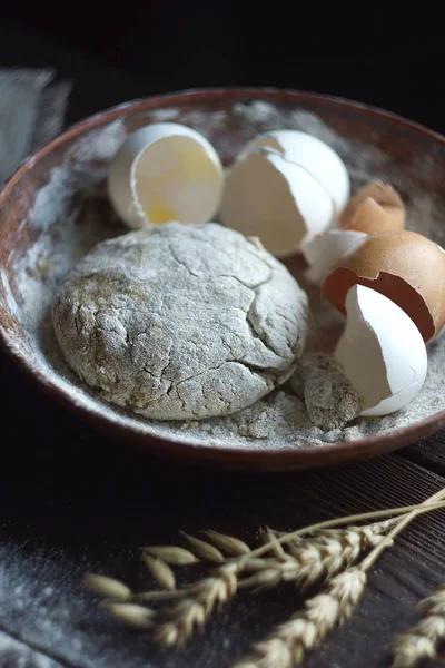 Ingredientes para fideos caseros — Foto de Stock