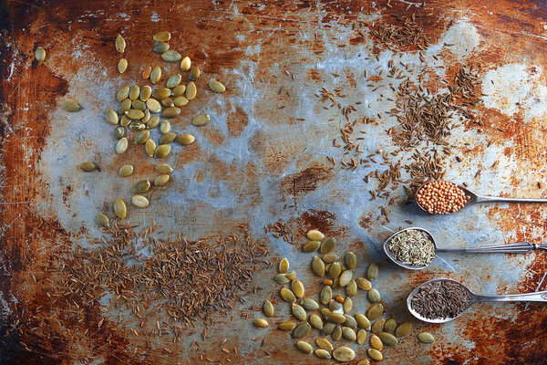Spices and pumpkin seeds