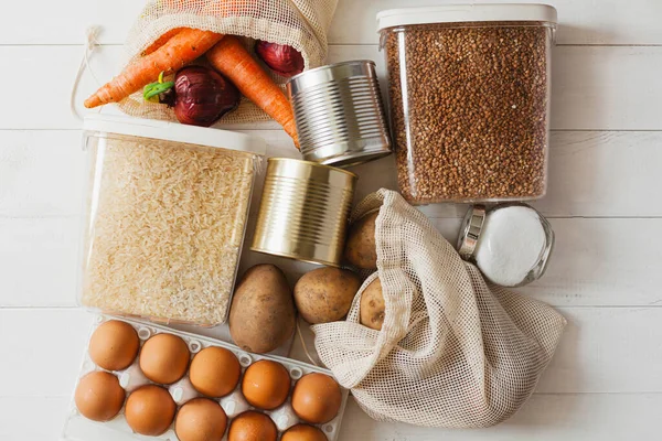 Food Supplies Abundance Home Table — Stock Photo, Image
