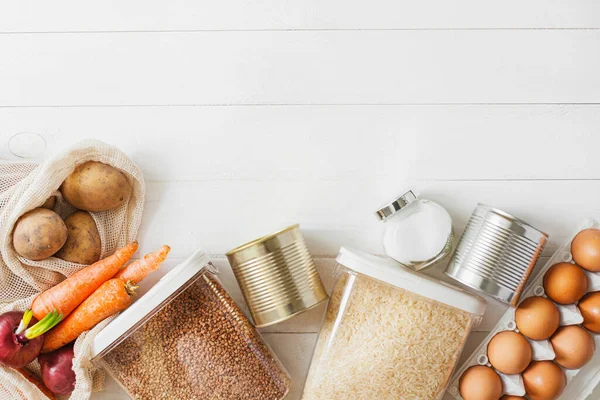 Food Supplies Abundance Home Table — Stock Photo, Image