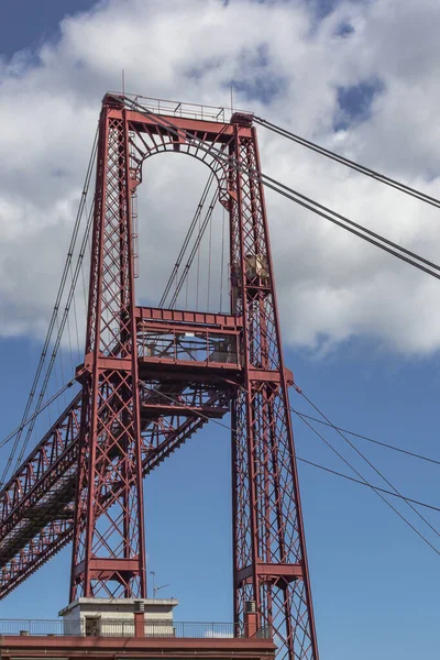 Γέφυρα Μεταφορέα Πάνω Από Τον Ποταμό Νέρβιον Ορόσημο Της Πορτογαλικής — Φωτογραφία Αρχείου