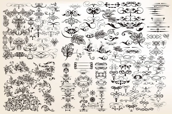 Collection ou ensemble de fleurs vectorielles vintage pour le design chez la fourmi — Image vectorielle