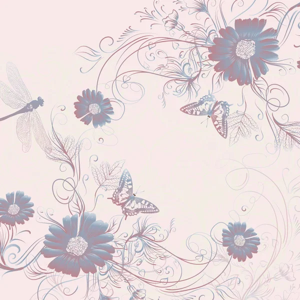 çiçek süsleme ile zarif açık düğün arka plan