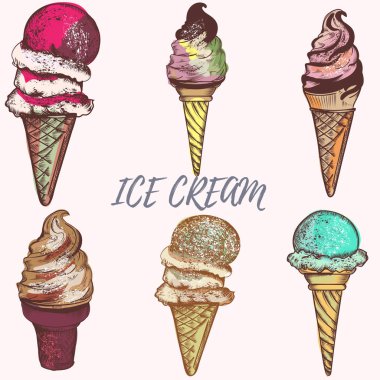 Resimde dondurma ile