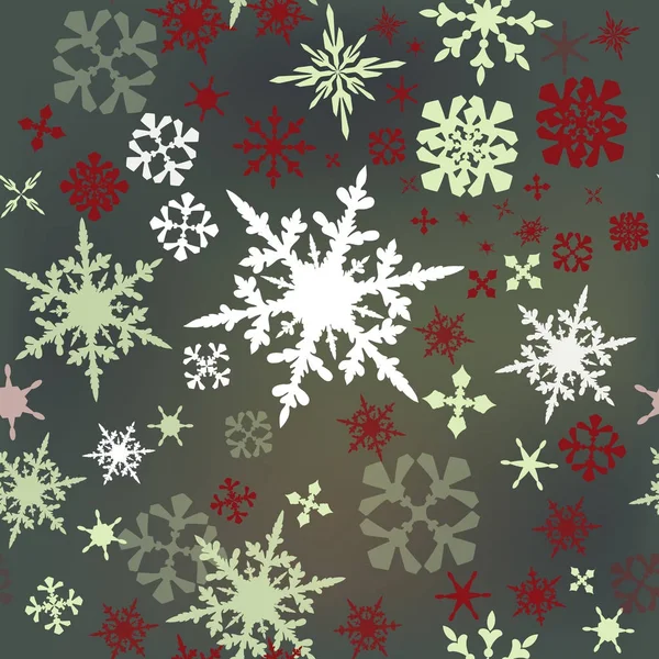 Patrón de fondo de pantalla vector de Navidad con copos de nieve — Archivo Imágenes Vectoriales