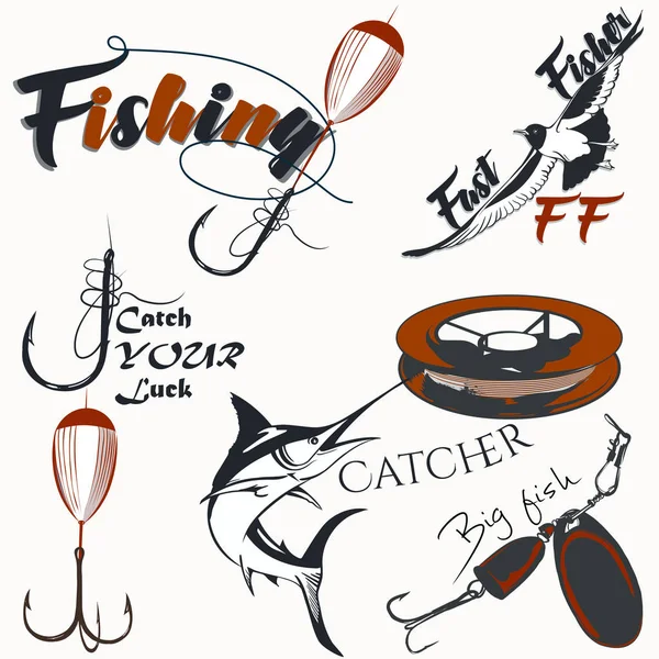 Bir vektör balık Logotype veya etiket tasarımı için — Stok Vektör