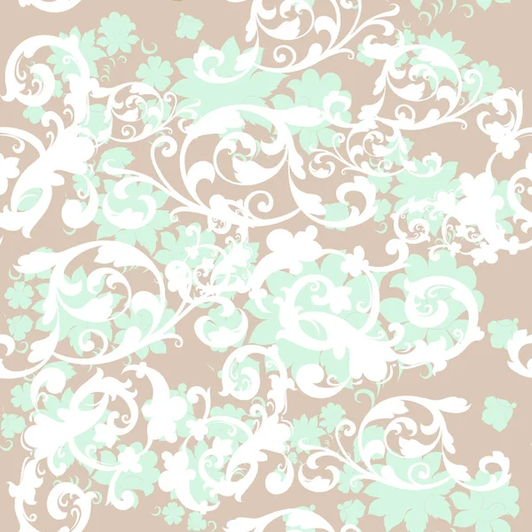 Fabric floral design pattern in vintage style — Stock Vector
