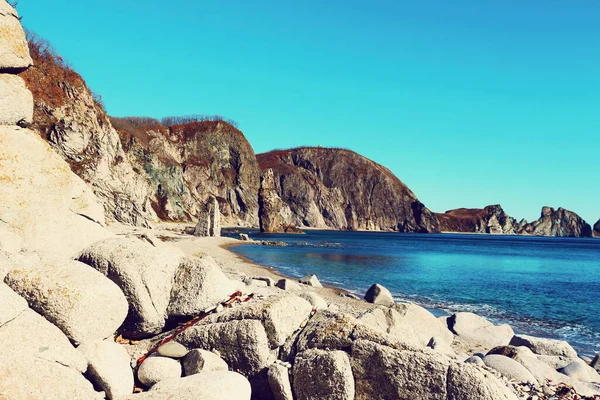 Beautiful Seascape East Sea Stones Mountains — Stock Photo, Image