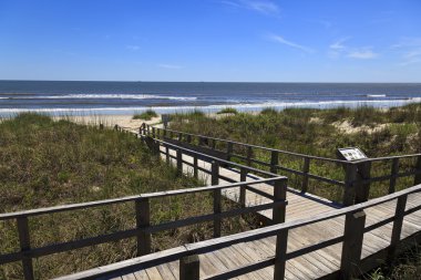 Caswell Beach North Carolina için önde gelen boardwalk