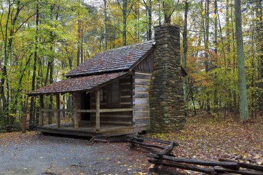 Kabin eve yaşayan Tarih çiftlikte Kings Mountain State Park içinde oturum