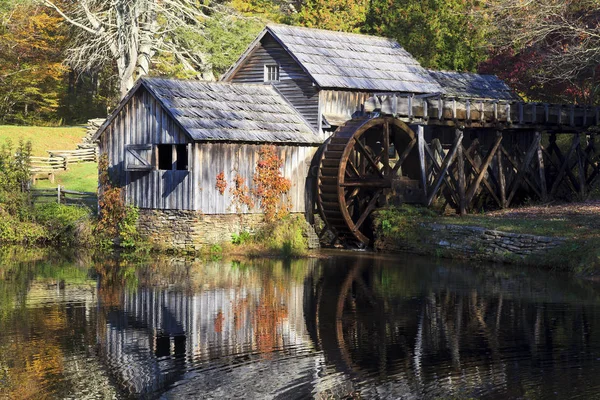 Historische Mabry Mill Blue Ridge Parkway Weiden Van Dan Virginia — Stockfoto