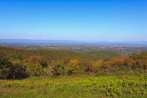 Великої Долини Штаті Вірджинія Від Blue Ridge Parkway Восени — стокове фото