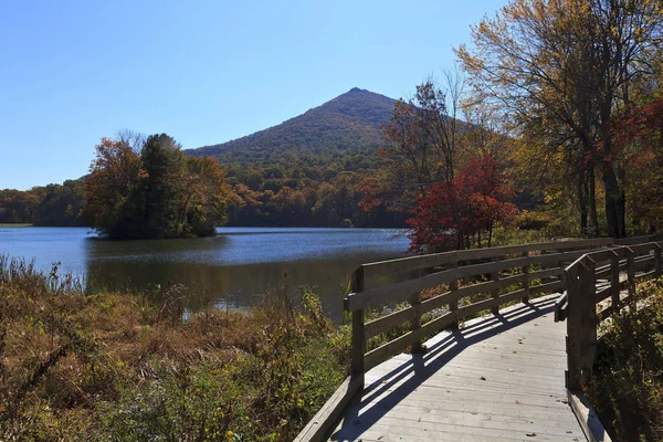 Peaks Otter Dans Les Montagnes Virginie Sur Blue Ridge Parkway — Photo