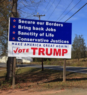 Trump işareti kırsal Kuzey Carolina