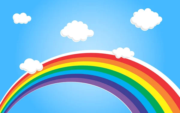 Regenboog en wolken — Stockfoto