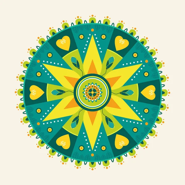 Mandala de flor verde — Foto de Stock