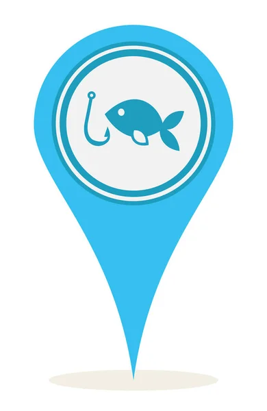 Ikona lokalizacji połowów — Zdjęcie stockowe