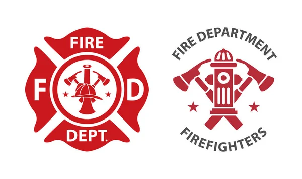 Logotipo do corpo de bombeiros — Fotografia de Stock