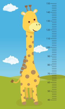 Meter wall giraffe, for childrens clipart