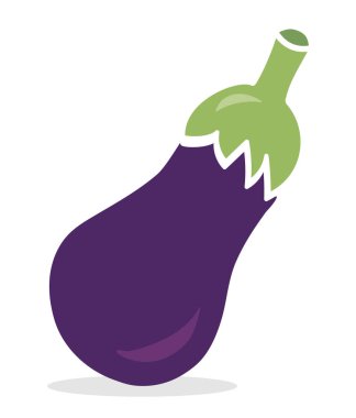 Patlıcan sebze çizimi, gıda malzemeleri.