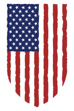 Amerikan bayrağı grunge stili yok edildi