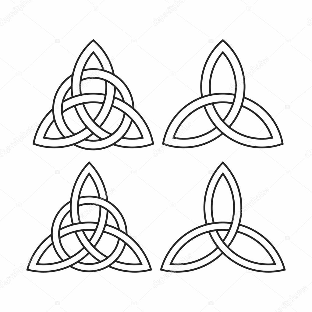 runic symbol, four vector presentations, different spacing measures