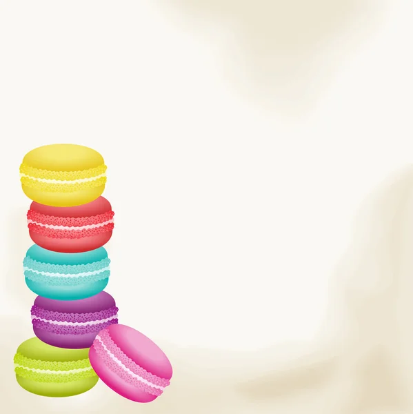 Macaron conception de fond — Image vectorielle