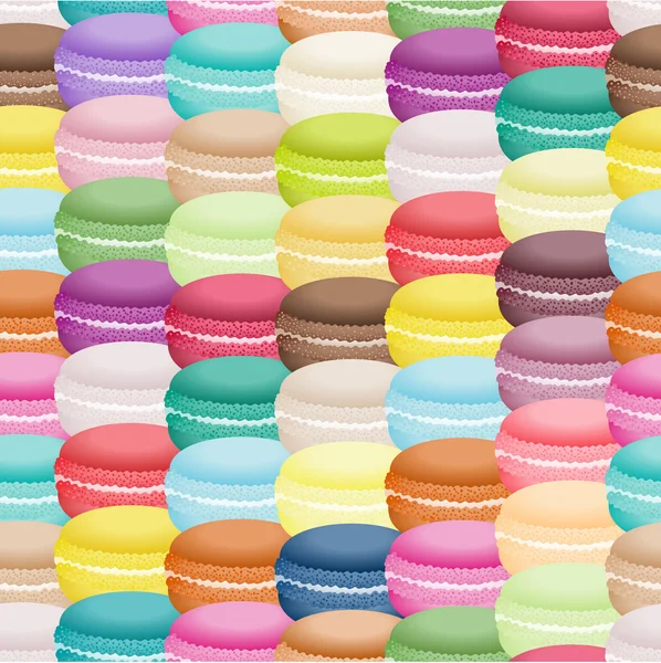 Macarons seamless pattern — Stock Vector