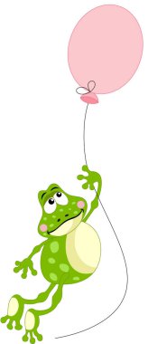 Balon ile uçan kurbağa