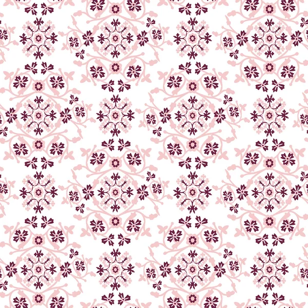 Damask vintage bloemmotief naadloze achtergrond — Stockvector