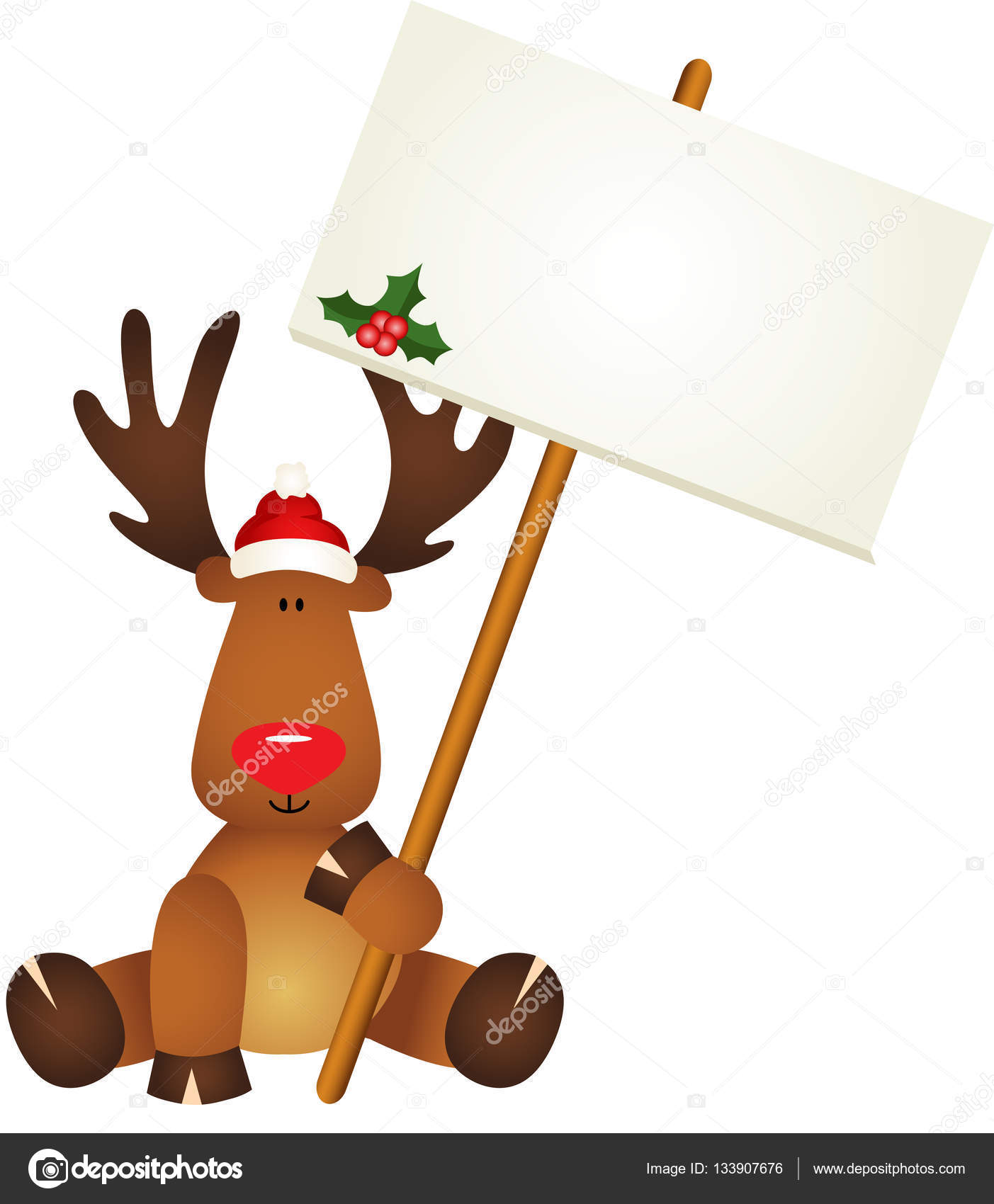 Rentiere mit Schild — Stockvektor © socris79 #133907676