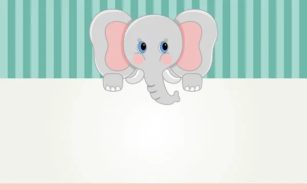 Baby elephant transparent — Wektor stockowy