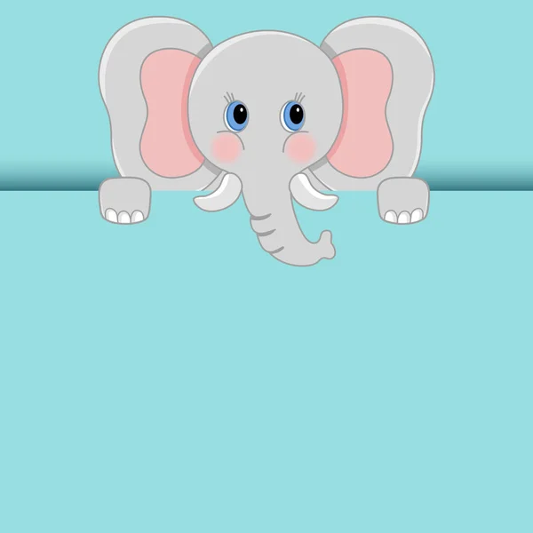 Baby olifant gluren out — Stockvector