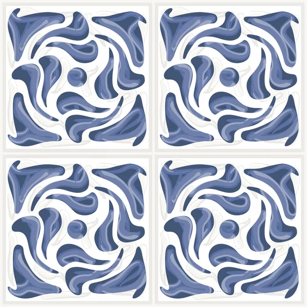 Modèle patchwork sans couture à partir de tuiles ornées — Image vectorielle