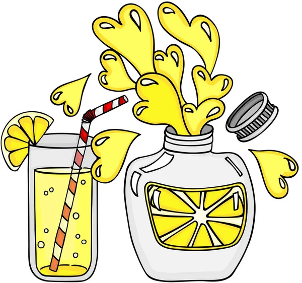 Refresco de limón jugoso — Archivo Imágenes Vectoriales