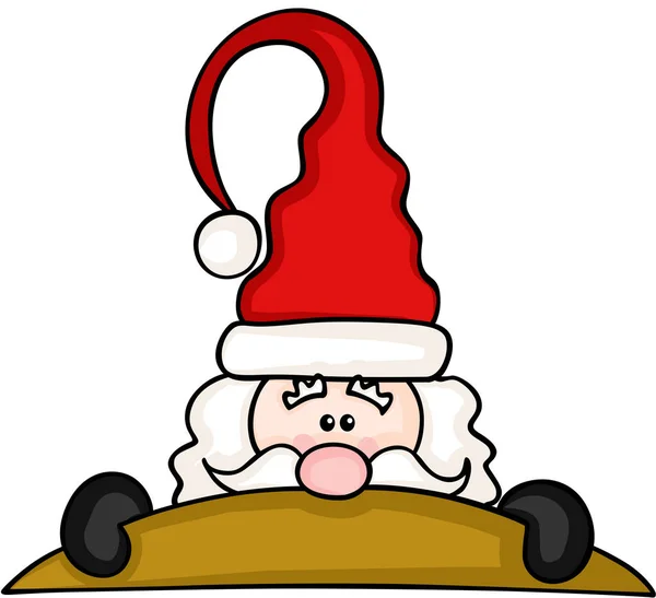 Christmas Santa Claus kikar — Stock vektor