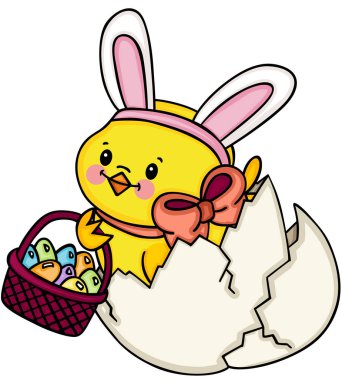 Kırık yumurta tavşan kulaklı piliç