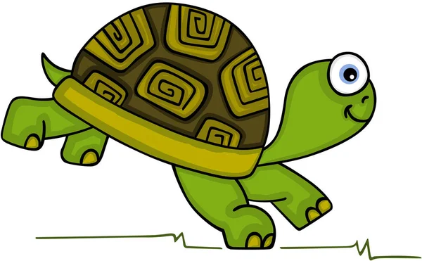 Schaalbaar Vectoriële Vertegenwoordigen Een Schattige Schildpad Uitgevoerd Illustratie Geïsoleerd Witte — Stockvector