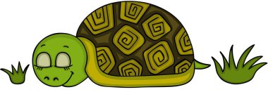 Ölçeklenebilir vektörel sevimli kaplumbağa uyku, temsil eden illüstrasyon izole beyaz arka plan üzerinde.