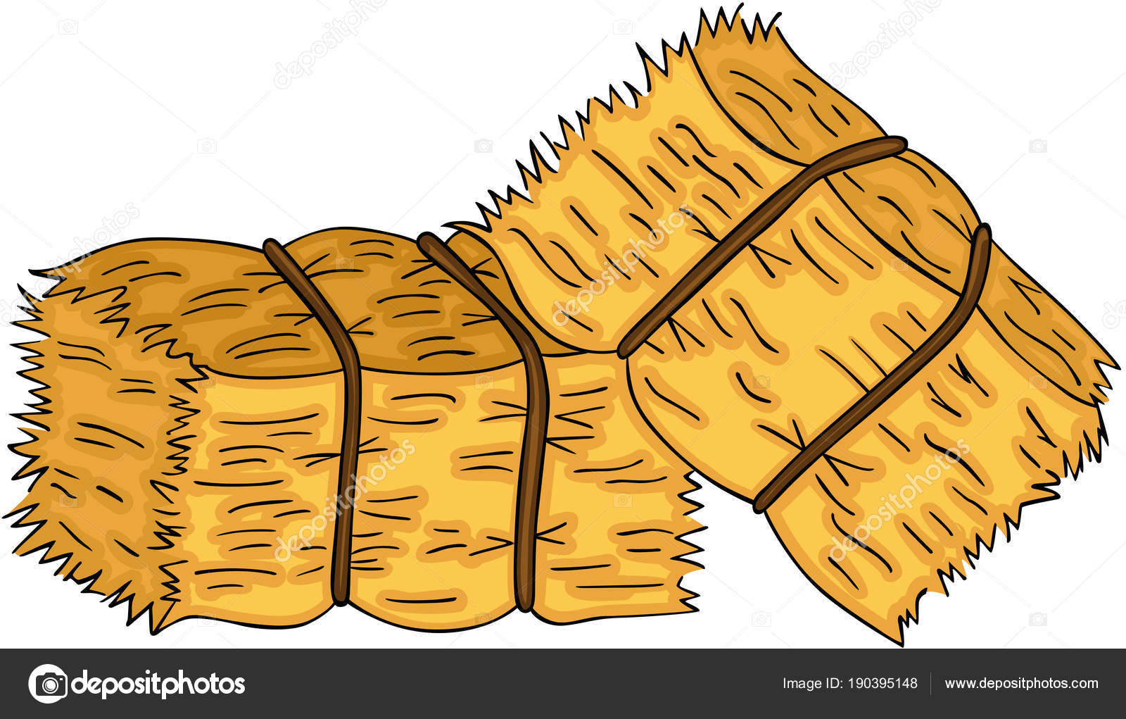 Scalable Vectorial Image Representing Bales Hay Isolated White Stock ...