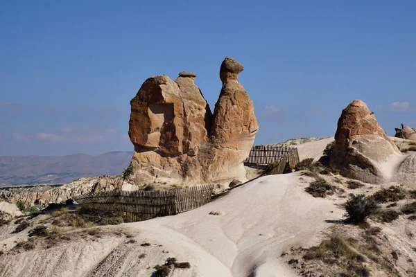Cappadocia Turkey August 2019 Camel Shaped Rock Formation Imagination Valley — Stock Photo, Image
