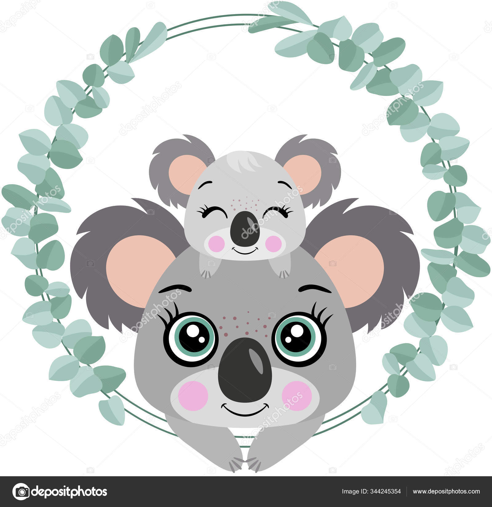 Maman Koala Avec Son Bebe Sur Tete Regardant Hors Cadre Image Vectorielle Par Socris79 C Illustration Maman Koala Avec Son Bebe Sur Tete Regardant Hors Cadre Image Vectorielle Par Socris79 C Illustration