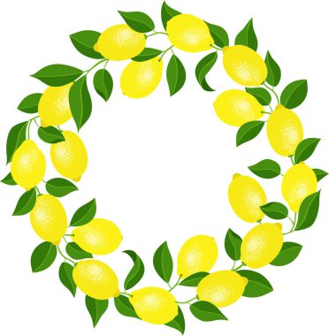 Limondan yapılmış yuvarlak çerçeve