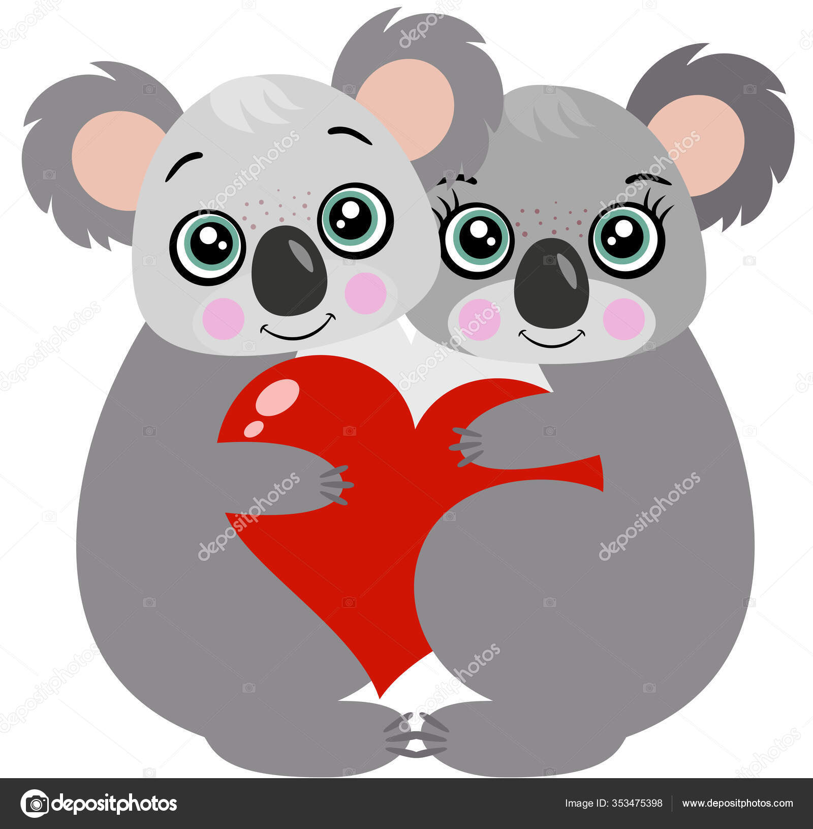 Koalas Amoureux Images Vectorielles Koalas Amoureux Vecteurs Libres De Droits Depositphotos